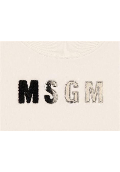 Felpa con logo applicato MSGM KIDS | F6MSJGSW068013